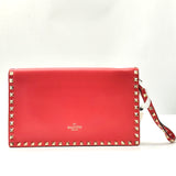 Valentino Garavani Rockstud Flap Clutch Leather