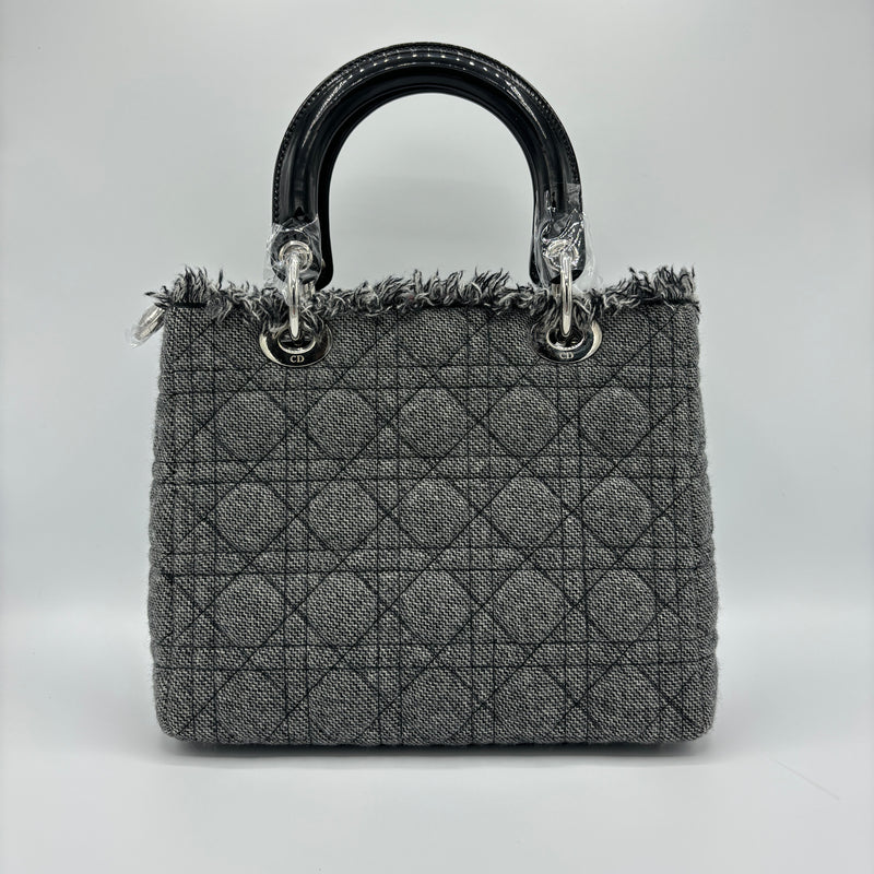 Lady Dior Bag Cannage Quilt Canvas Medium