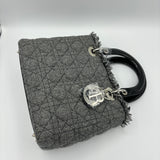 Lady Dior Bag Cannage Quilt Canvas Medium