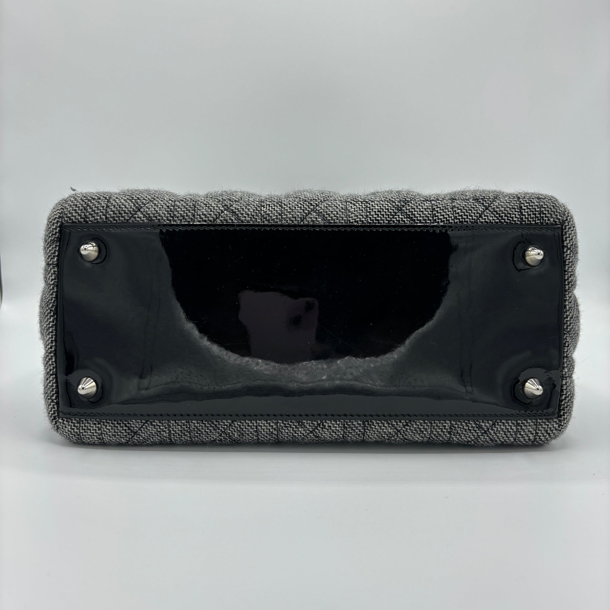 Lady Dior Bag Cannage Quilt Canvas Medium