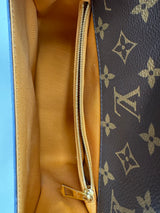 Louis Vuitton Cherrywood Handbag Vernis with Monogram Canvas PM