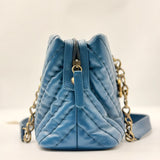 Chanel Surpique CC Charm Tote Chevron Iridescent Calfskin