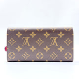 LOUIS VUITTON  Monogram Bloom Flower Emilie Wallet Fuchsia