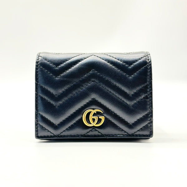 GG Marmont Card Case Wallet Matelasse Leather