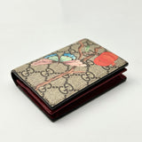 GUCCI  GG Supreme Monogram Tian Card Case Beige Multicolor