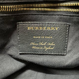 Burberry Banner Tote Leather and House Check Canvas Medium