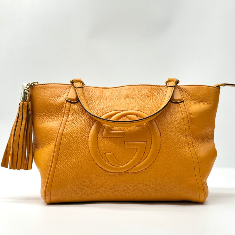 Gucci Soho Convertible Top Handle Bag Leather Small