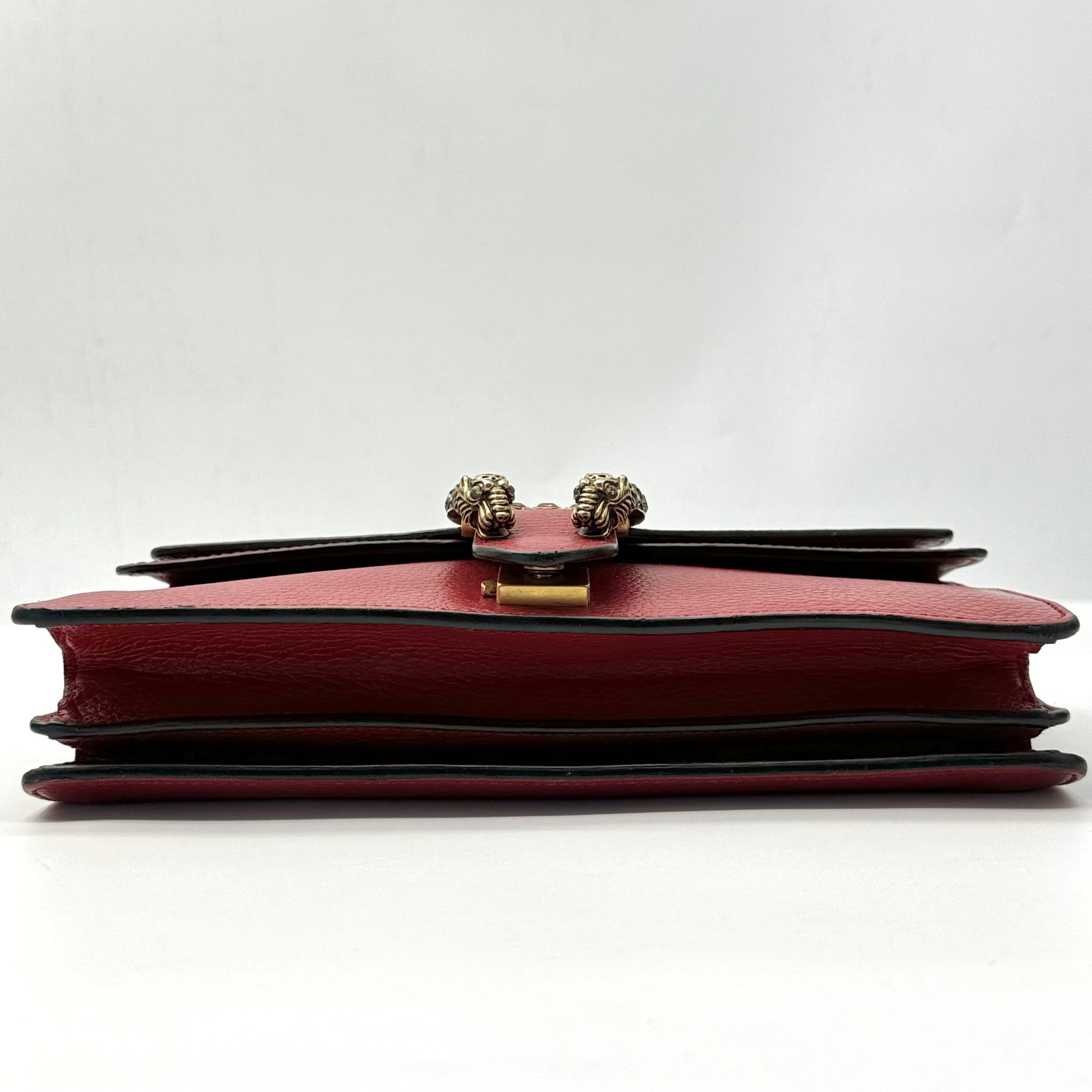 Dollar Calfskin Swarovski Crystal Small Dionysus Shoulder Bag Hibiscus Red