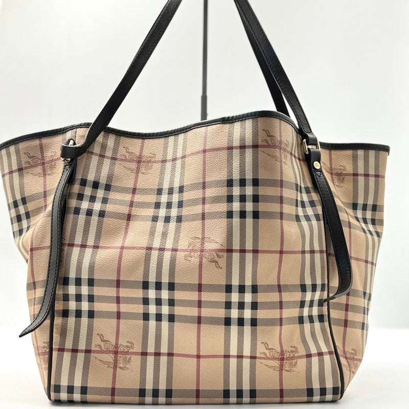 BURBERRY  Haymarket Check Large Canterbury Tote Brown