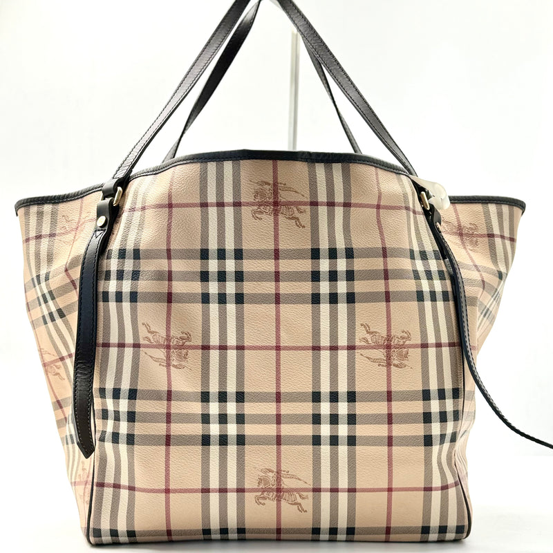 BURBERRY  Haymarket Check Large Canterbury Tote Brown