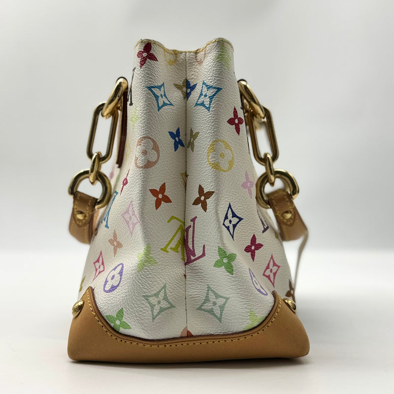 LOUIS VUITTON Takashi Murakami X LV White Monogram Multicolore Audra