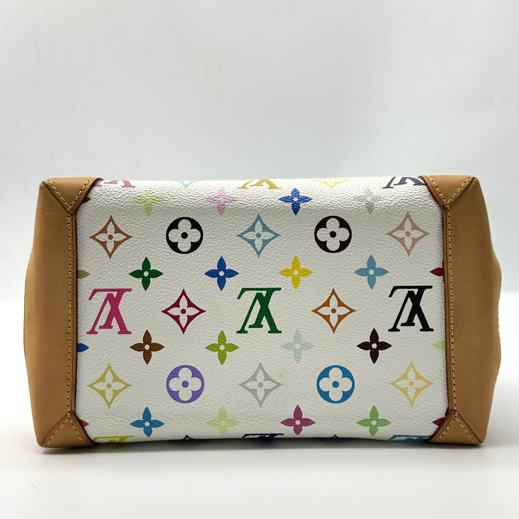 LOUIS VUITTON Takashi Murakami X LV White Monogram Multicolore Audra