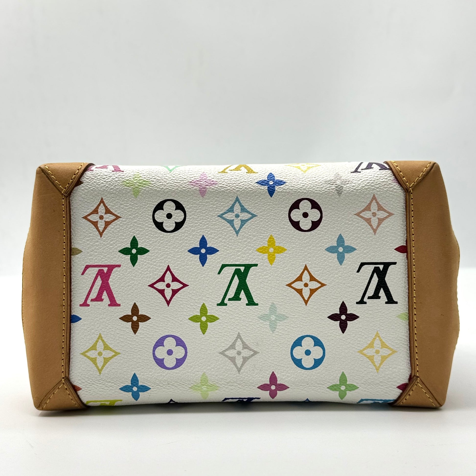 LOUIS VUITTON Takashi Murakami X LV White Monogram Multicolore Audra