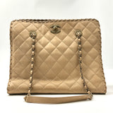 Chanel Whipstitch Tote Quilted Velvet Calfskin Medium