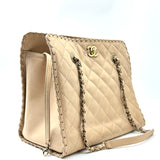 Chanel Whipstitch Tote Quilted Velvet Calfskin Medium