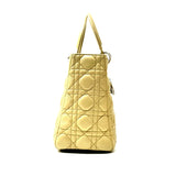 Christian Dior Lady Dior Bag Cannage Quilt Patent Medium