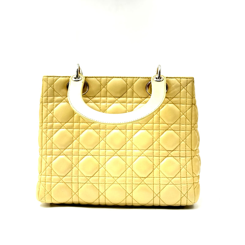 Christian Dior Lady Dior Bag Cannage Quilt Patent Medium