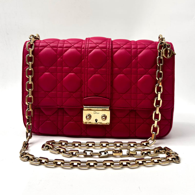 Miss Dior Flap Bag Cannage Quilt Lambskin Medium