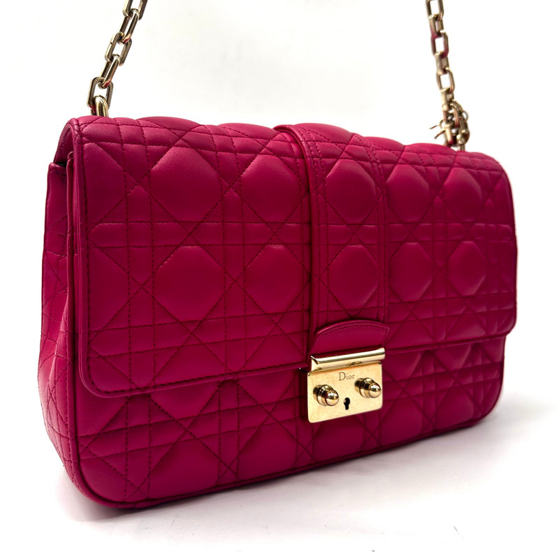 Miss Dior Flap Bag Cannage Quilt Lambskin Medium