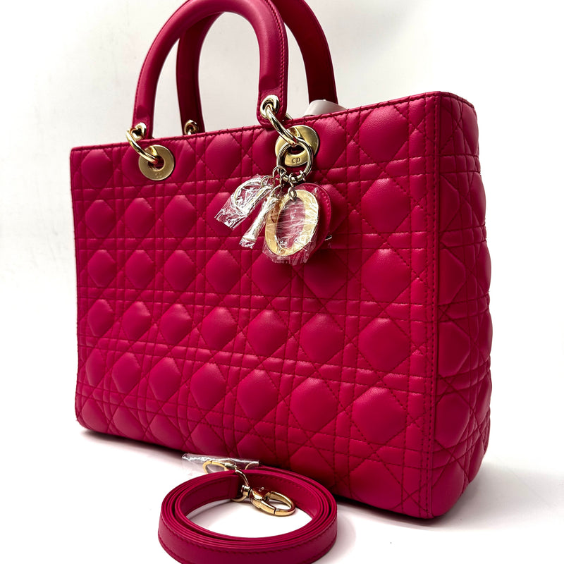 CHRISTIAN DIOR Large Cannage Lady Dior