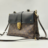 Monogram Canvas and Leather One Handle Flap MM Bag