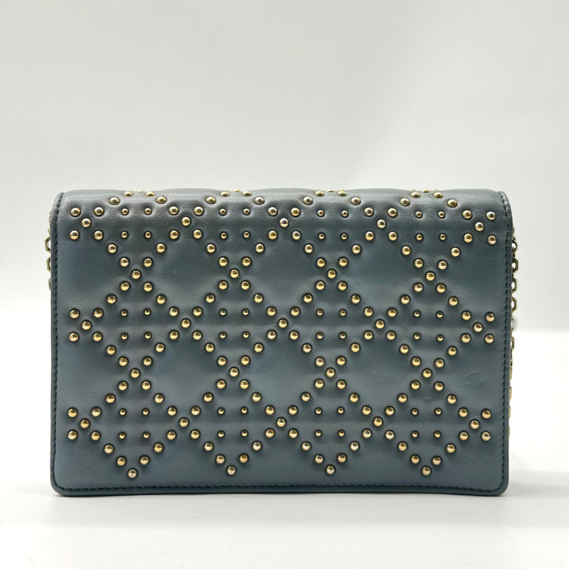 Dioraddict Flap Bag Cannage Studded Leather