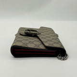 Dionysus Chain Wallet GG Coated Canvas Small