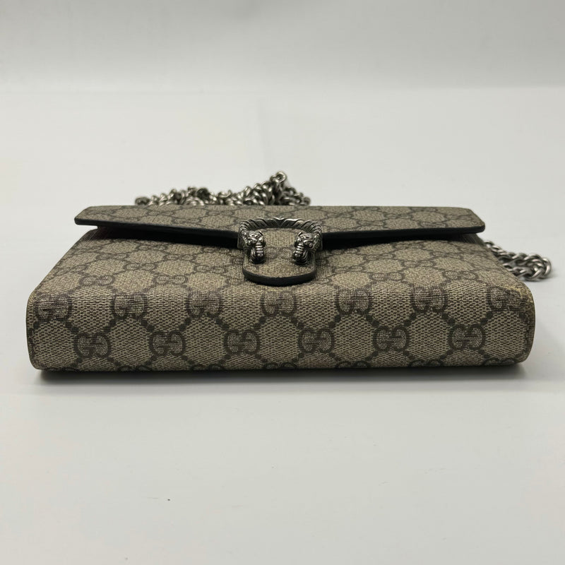 Dionysus Chain Wallet GG Coated Canvas Small