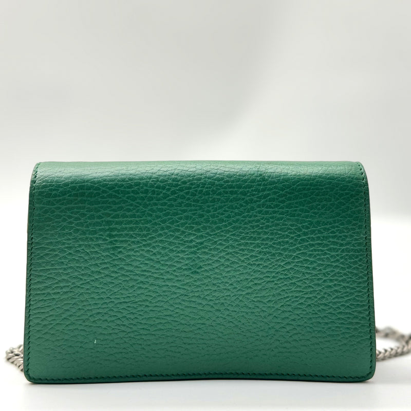 Gucci Calfskin Super Mini Dionysus Shoulder Bag Emerald