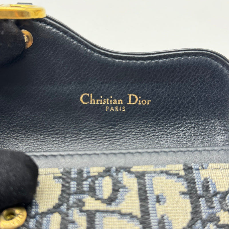 CHRISTIAN DIOR Saddle Card Case Compact Wallet