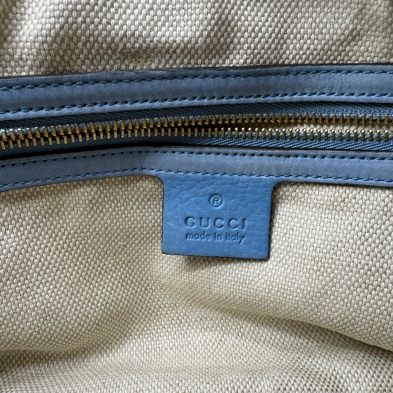 Gucci Suede Soho Interlocking G Logo Shoulder Bag