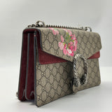 GUCCI GG Supreme Monogram Blooms Small Dionysus Shoulder Bag Beige Multicolor Dry Rose