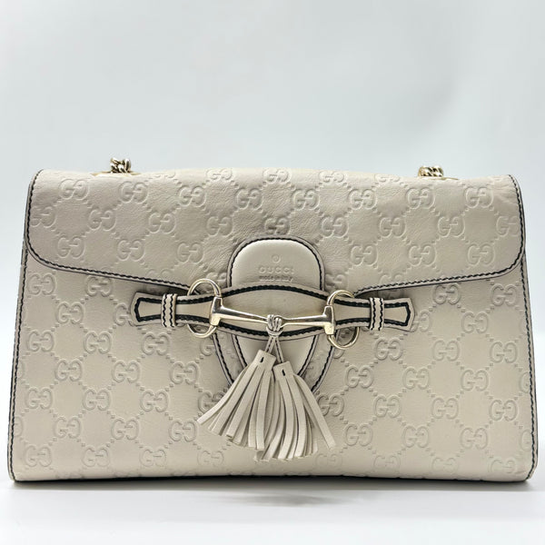 Gucci Emily Chain Flap Bag Guccissima Leather Medium