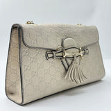 Gucci Emily Chain Flap Bag Guccissima Leather Medium