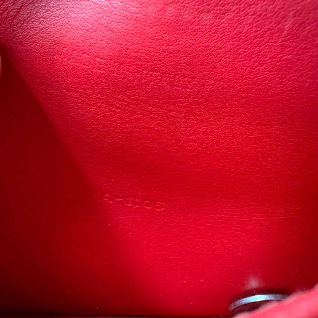 Patent Cannage Miss Dior Promenade Pouch Red