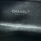 Chanel Vintage Black Nubuck Leather Shoulder Handbag With Camellia Feature