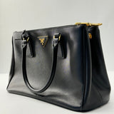 PRADA  Saffiano Medium Galleria Double Zip Tote Black