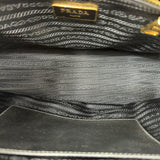 PRADA Saffiano Medium Galleria Double Zip Tote Black