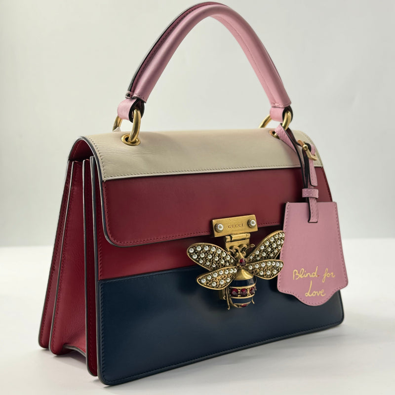 Gucci Queen Margaret Top Handle Bag Colorblock Leather Small