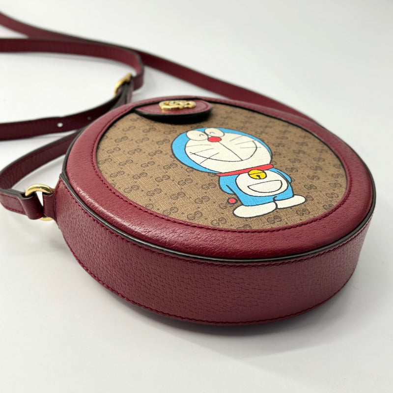 Doraemon Round Printed Mini GG Coated Canvas