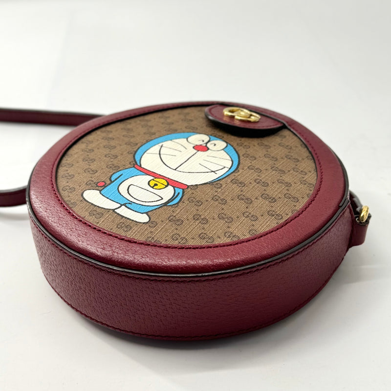 Doraemon Round Printed Mini GG Coated Canvas