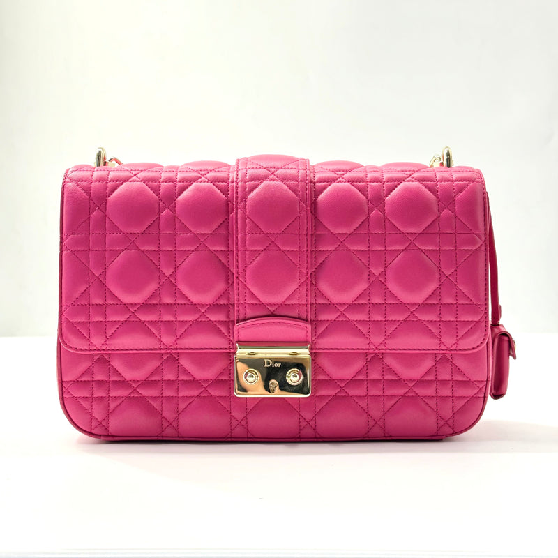 Lambskin Cannage Miss Dior Promenade Pouch Fuchsia 18-MA-0142