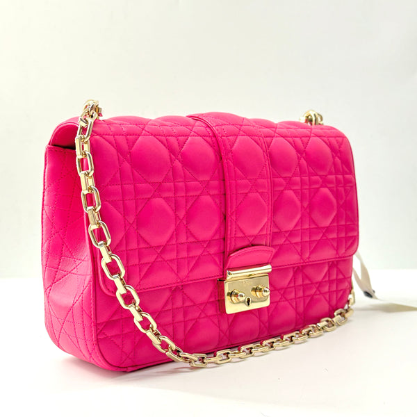 Lambskin Cannage Miss Dior Promenade Pouch Fuchsia 18-MA-0142