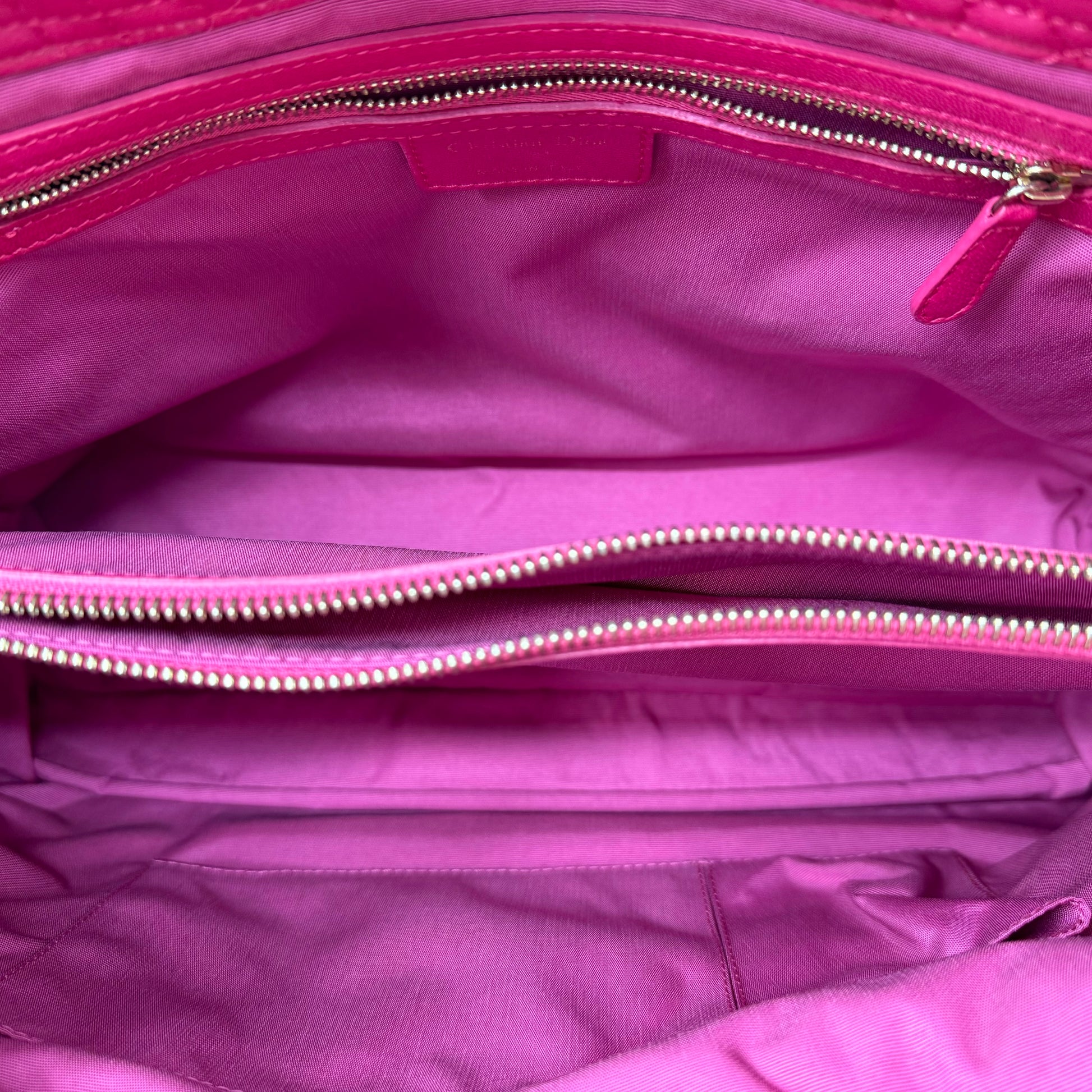 Christian Dior Soft Chain Tote Cannage Quilt Lambskin Large