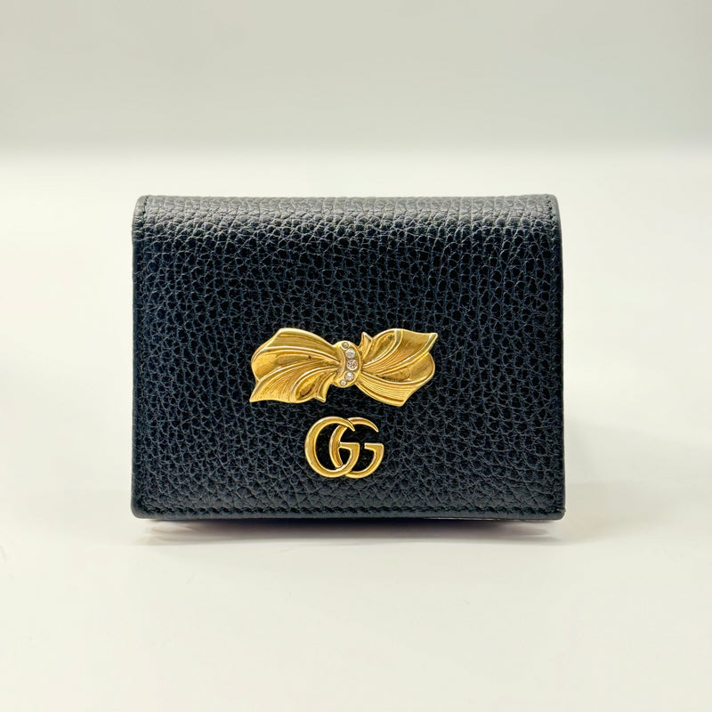 GG Marmont Flap Card Case Embellished Leather