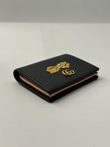 GG Marmont Flap Card Case Embellished Leather