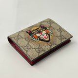 GUCCI  GG Supreme Monogram Angry Cat Bi-Fold Wallet