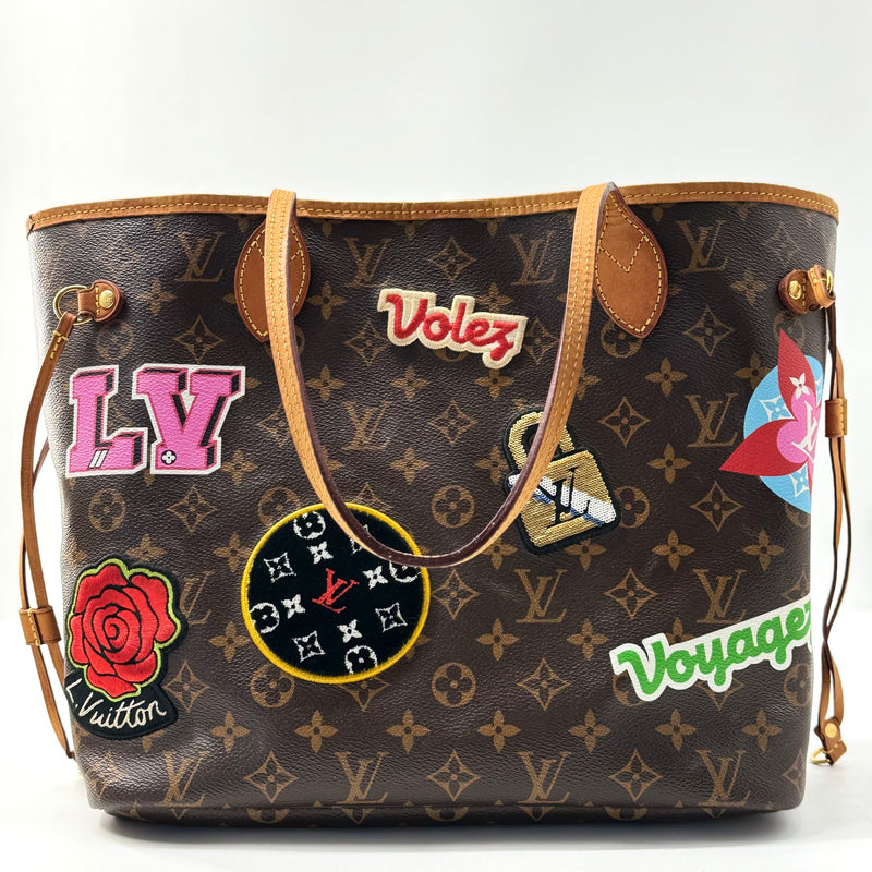 Louis Vuitton Neverfull NM Tote Limited Edition Patches Monogram Canvas MM