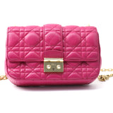 Dior Fuchsia Cannage Quilted Leather Large Miss Dior Flap Bag