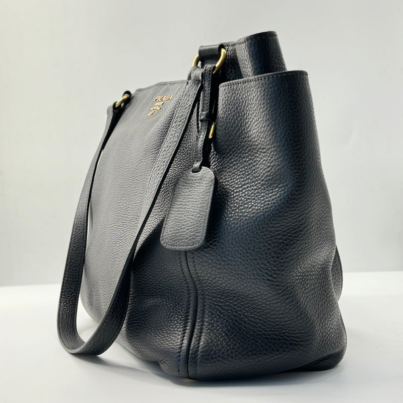 Prada Side Pocket Tote Vitello Daino Medium